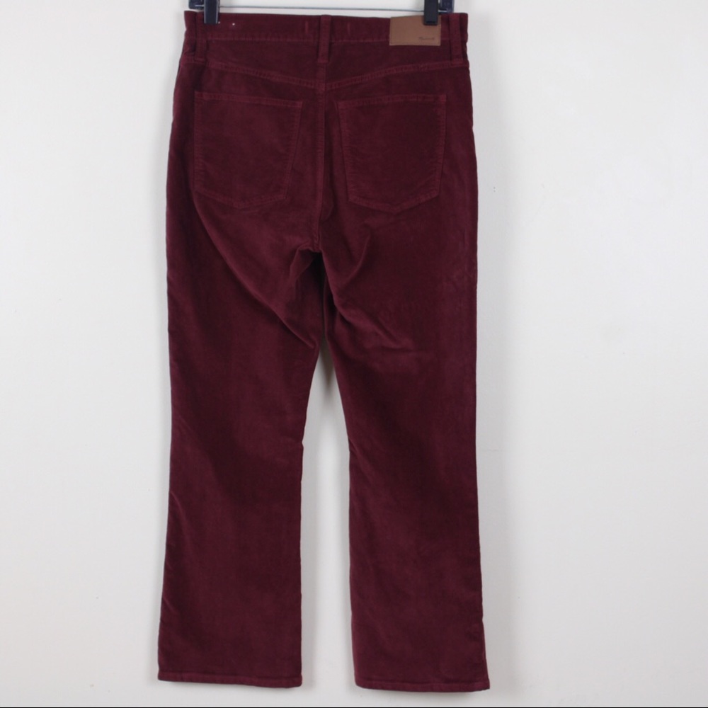 Madewell Cali Demi-Boot Burgundy Corduroy Pants - Picture 4 of 7